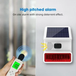 Wireless Outdoor Alarm Siren with Flashing LED – 110dB Loud Security Alert