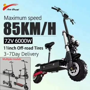 Jueshuai X60 Electric Scooter – 5600W Dual Motor, 85km/h, 110km Range, 11" Off-Road Tires